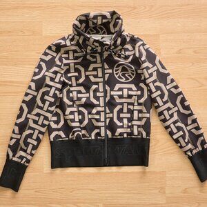 Sportalm Golf Style Women's Jacket, with all-over pattern in black, Size 4